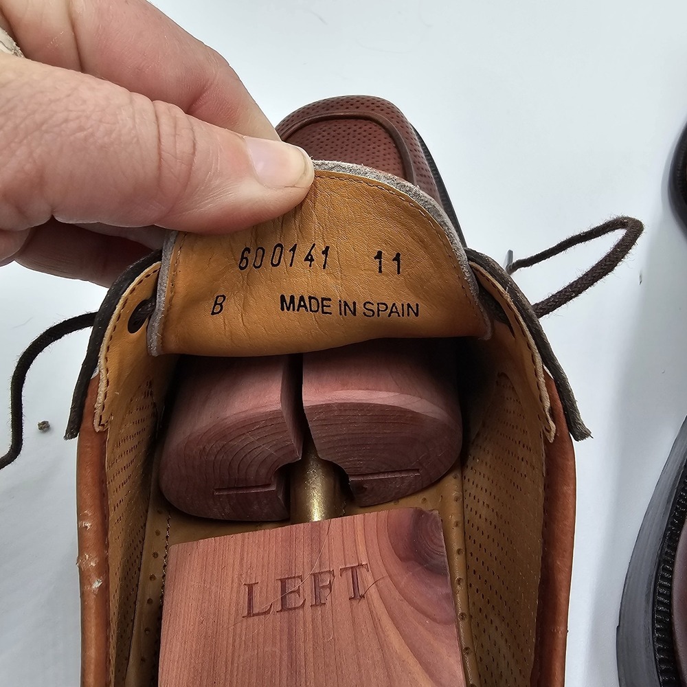 E.T. Wright Men's Brown Perforated Leather Oxford Dress Shoes Size 11B Made...‎ - Picture 8 of 8